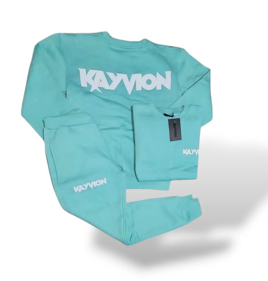 KAYVION™ Spring 2025 Blue Sweatsuit Set
