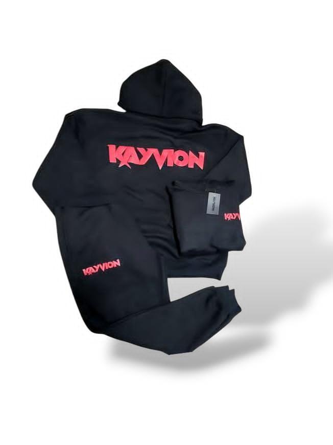 KAYVION™ Spring 2025 Black Hoodie Set