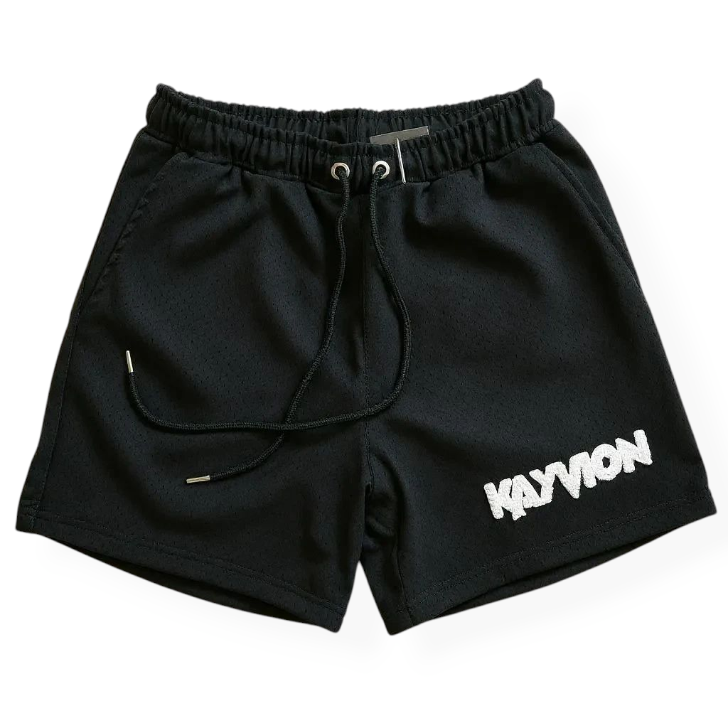 KAYVION BLACK CHENILLE LOGO