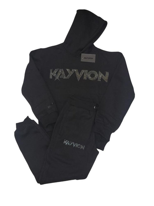 KAYVION™ Black Winter 2025 Sweatsuit Set