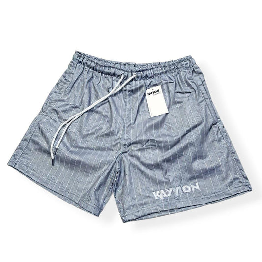 GREY PIN STRIPE KAYVION SHORTS