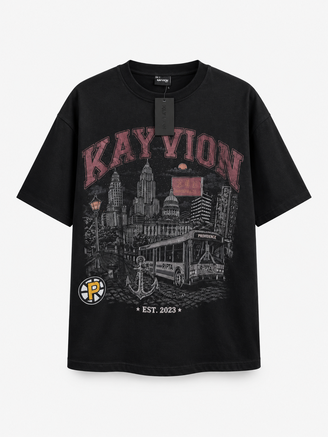"THE TOWN" KAYVION PVD TEE