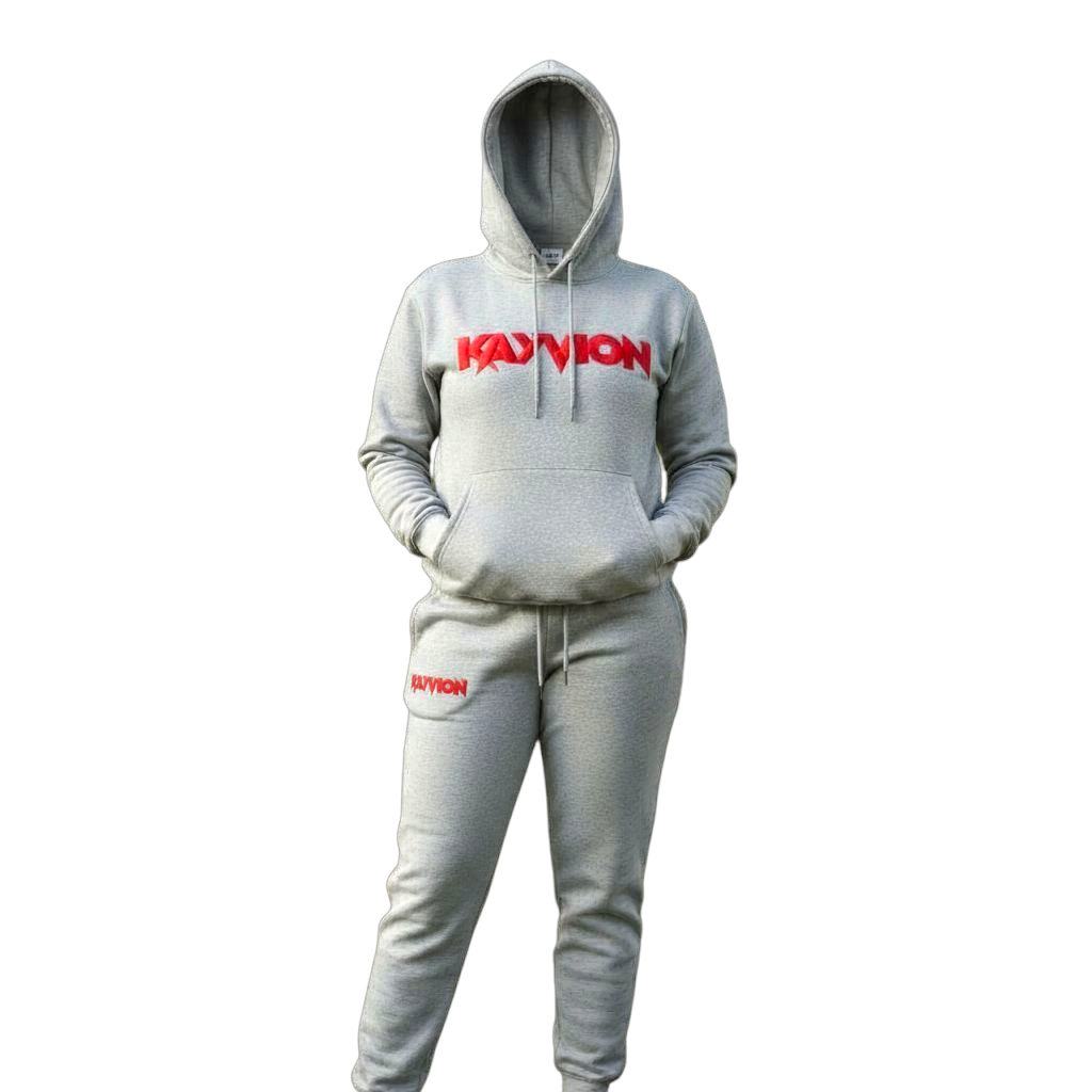 "That grey with the red" KAYVION SUIT