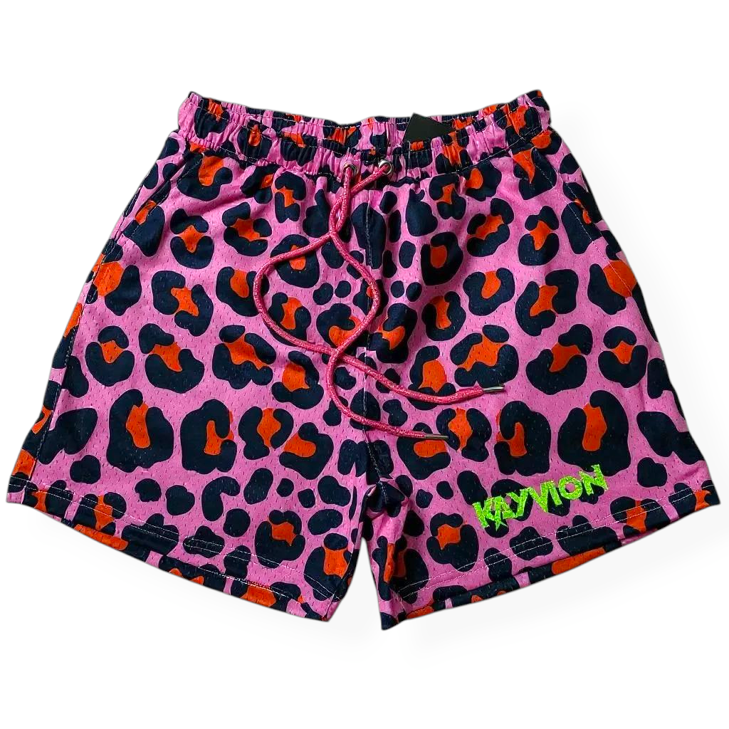 KAYVION LEOPARD PRINT SHORTS