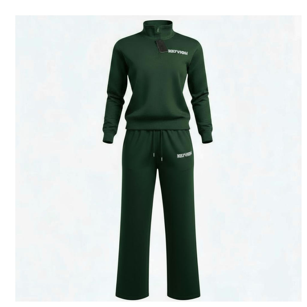 Quarter zip & Macha set