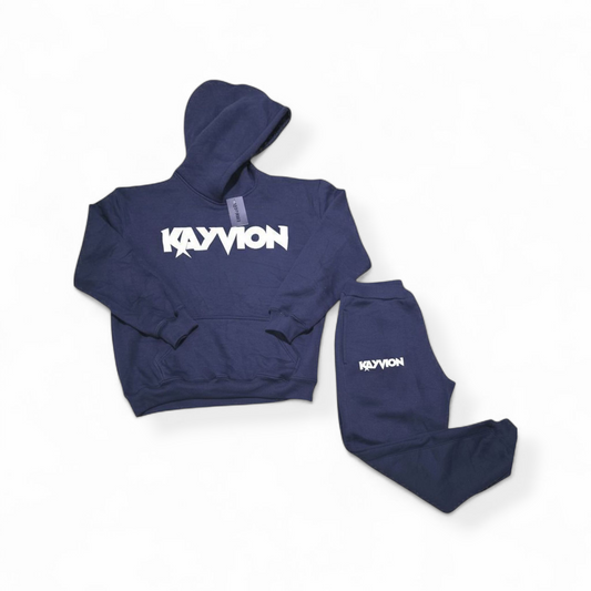 NAVY KAYVION SWEAT SUIT